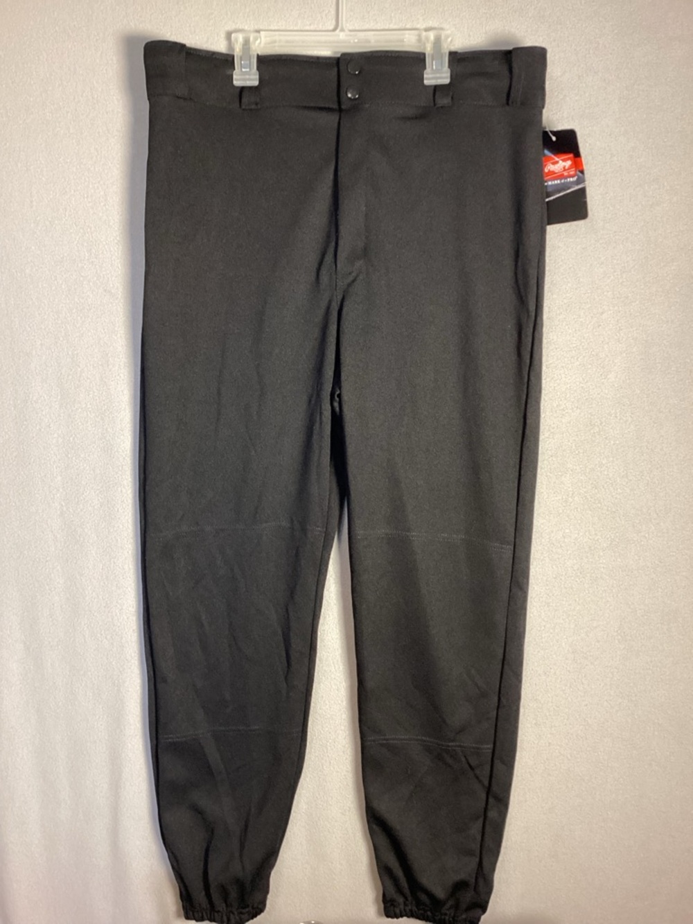 Rawlings Men's Black Baseball Pants with Belt Loops